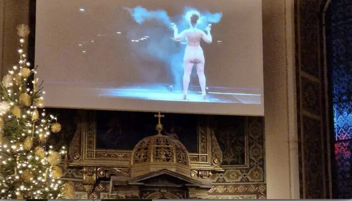Трансляция обнаженный танцев в храме РКЦ в Австрии. Фото: nachrichten.at