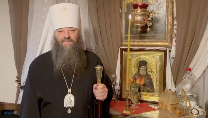 Mitropolitul Longhin. Imagine: Screenshot de pe facebook.com/manastirea.banceni.ucraina