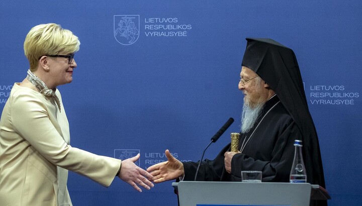 Премьер-министр Литвы и патриарх Варфоломей. Фото: Sputnik Литва