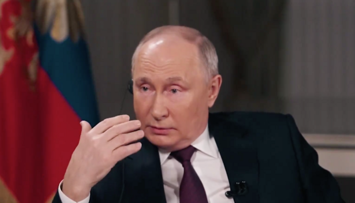 Президент РФ В. Путин. Фото: скриншот Х Карлсона