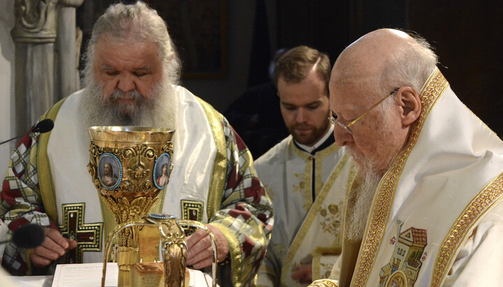 Архієпископ Охридський Стефан і патріарх Варфоломій. Фото: orthodoxia.info