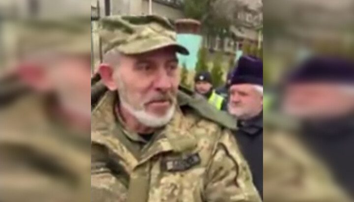 Cleric of the OCU Yuriy Bolshakov. Photo: screenshot of the video Telegram channel 