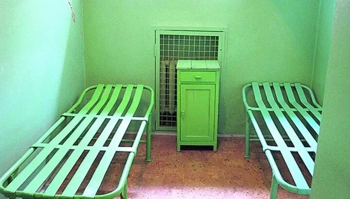 A cell in the SBU detention centre in Askoldov Lane. Photo: informator.ua