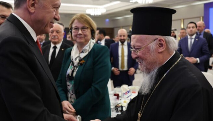Πατριάρχης Βαρθολομαίος και Ερντογάν. Φωτογραφία: orthodoxtimes.com