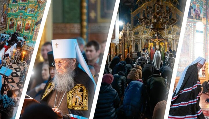 Традиційно Предстоятель УПЦ читає Великий покаяний канон у різних монастирях столиці. Фото: news.church.ua