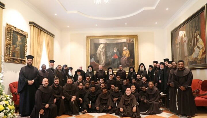 Αντιπροσωπεία του Πατριαρχείου Ιεροσολύμων επισκέφθηκε την αδελφότητα των Φραγκισκανών στις 2 Απριλίου. Φωτογραφία: en.jerusalem-patriarchate.info