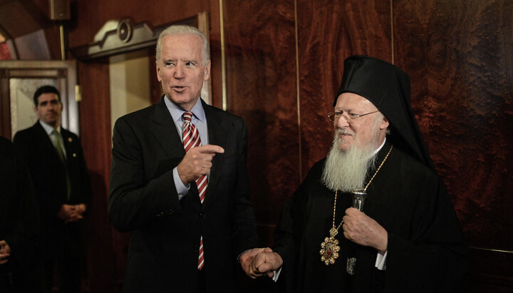 Ο Τζο Μπάιντεν και ο Πατριάρχης Βαρθολομαίος. Φωτογραφία: t24.com.tr