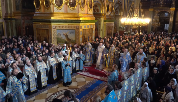Главный собор Почаевской лавры. 20 апреля 2024 года. Фото: скриншот видео facebook
