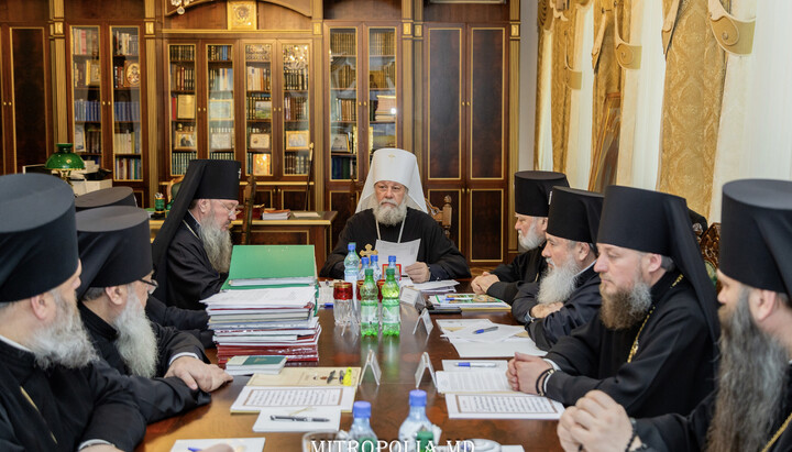Συνεδρίαση της Ιεράς Συνόδου της Μολδαβικής Εκκλησίας. Φωτογραφία: ru.mitropolia.md