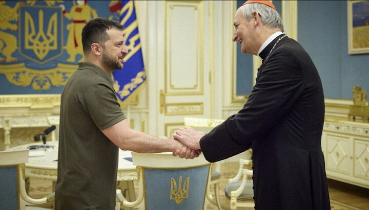 Ο Βλαντίμιρ Ζελένσκι και ο Καρδινάλιος Ζούπι. Φωτογραφία: vaticannews.va