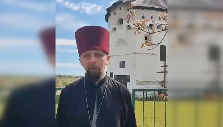 UOC Archpriest Volodymyr Stepanishyn. Photo: screenshot of Khmelnytskyi Eparchy video