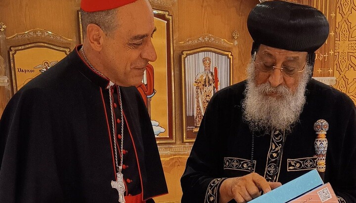 Кардинал Фернандес с Папой Тавадросом в Каире. Фото: Ватикан news