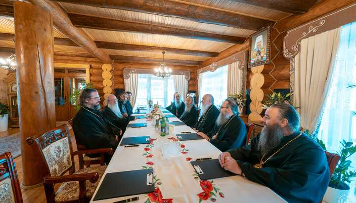Meeting of the Orthodox Church in America delegation and members of the Holy Synod of the Ukrainian Orthodox Church on June 2, 2024. Photo: news.church.ua