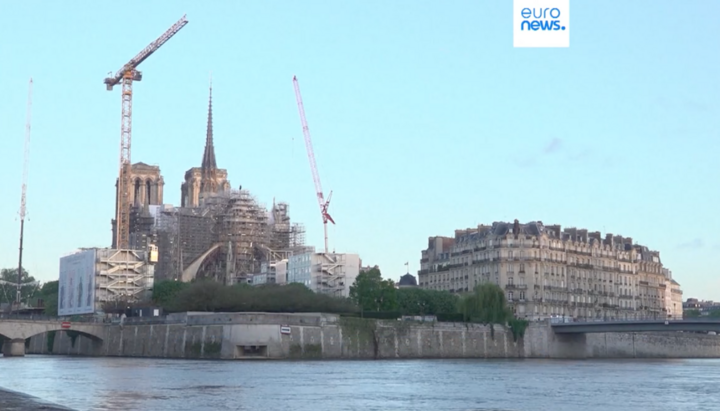 Собор Паризької Богоматері. Фото: скриншот відео Євроньюс