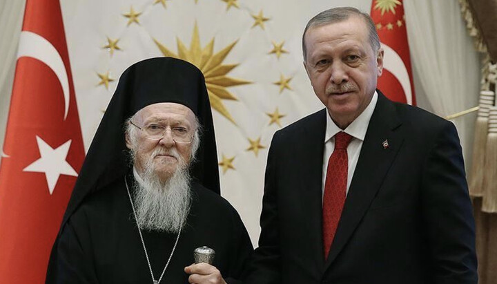 Патриарх Варфоломей и Реджеп Эрдоган. Фото: www.aa.com.tr