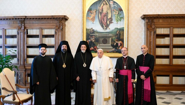 Pope Francis meets with delegates of the Patriarchate of Constantinople. Photo: vaticannews