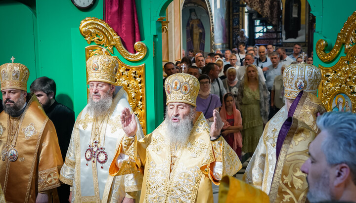 Богослужение в Киево-Печерской лавре 30 июня 2024 г. Фото: lavra.ua
