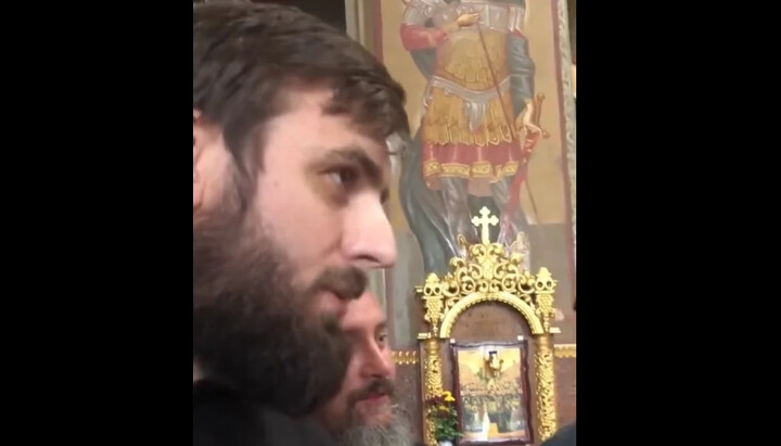 Священник Черкасской епархии УПЦ. Фото: Скриншот видео