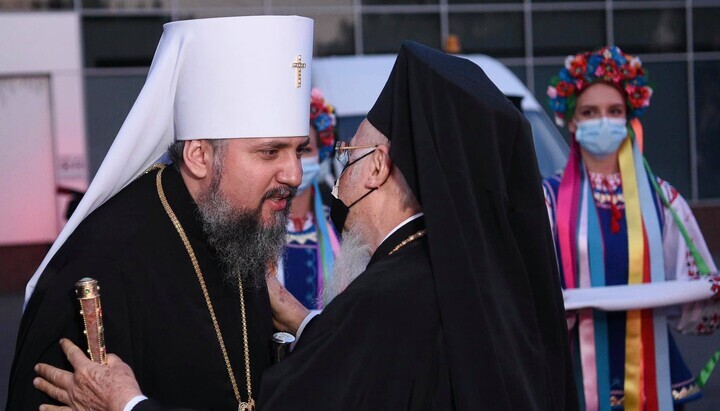 Dumenko and Patriarch Bartholomew. Photo: Zbruch