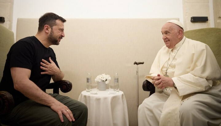 Volodymyr Zelensky and Pope Francis. Photo: hvylya.net