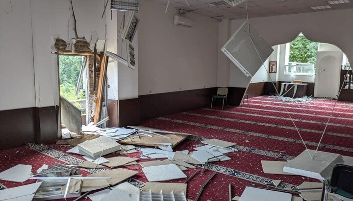 Destroyed Islamic Center. Photo: Facebook