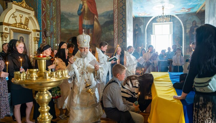 Funeral service for the fallen soldier Serhii Pohrebniak. Photo: UOC