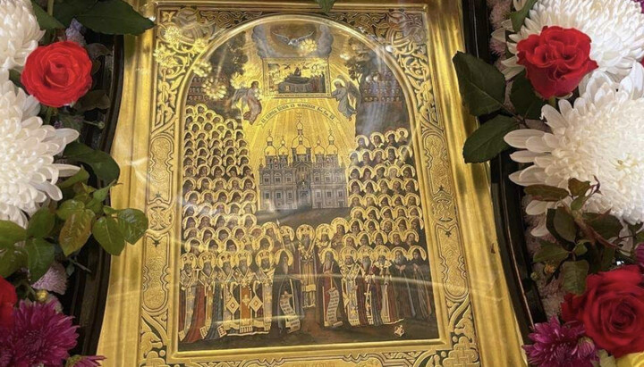 Icon of the Venerable Saints of the Kyiv Caves Who Shone in the Near Caves. Photo: Facebook of Archbishop Serhiy of Ladyzhyn