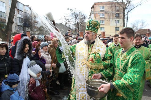 Тисячі вірних УПЦ в усіх містах країни відзначили Вербну неділю фото 9