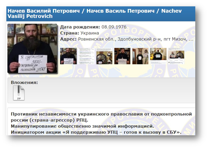 Flashmob participants in support of UOC clerics enter Mirotvorets database фото 1