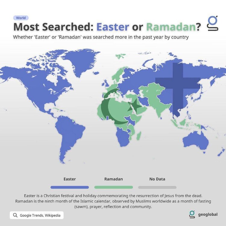 У Західній Європі Рамадан став популярнішим Великодня за запитами в Google фото 1